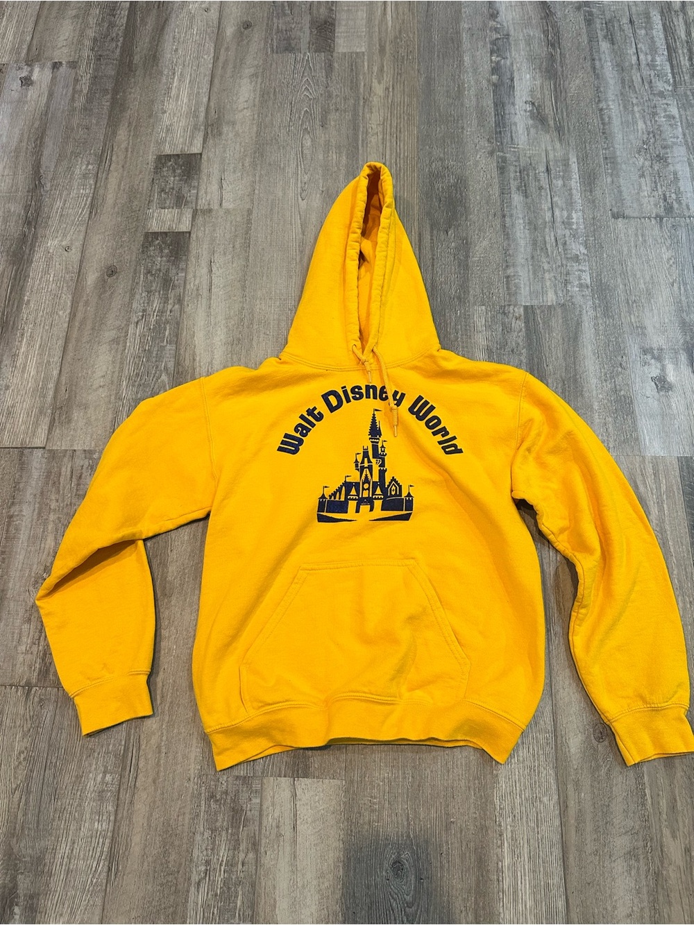 Disney Yellow Walt Disney World Castle Pullover Hoodie